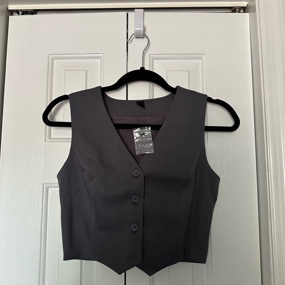 L’ABEYE Grey Button Vest & Trouser Set
